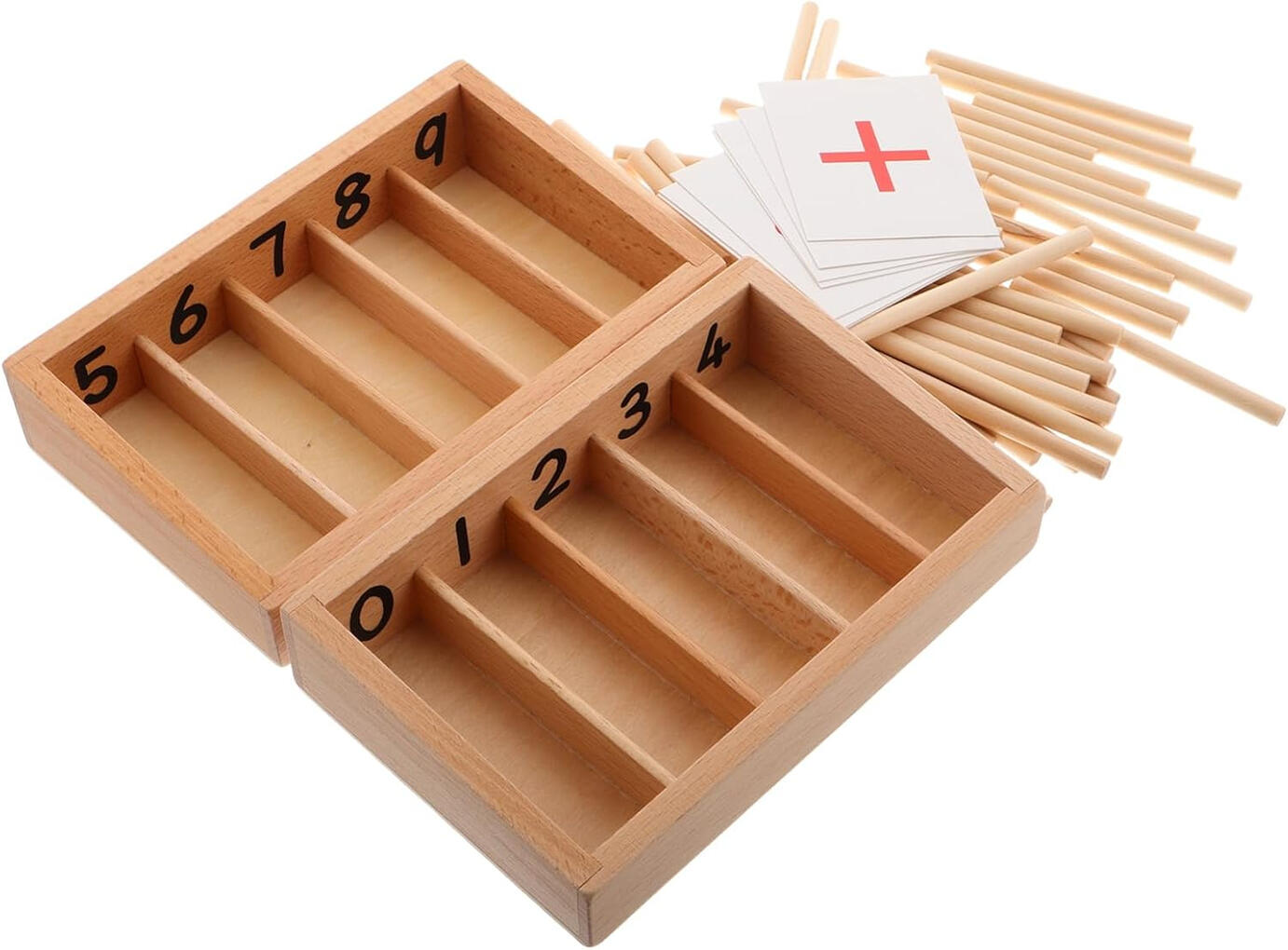 Caixa com Hastes de Madeira