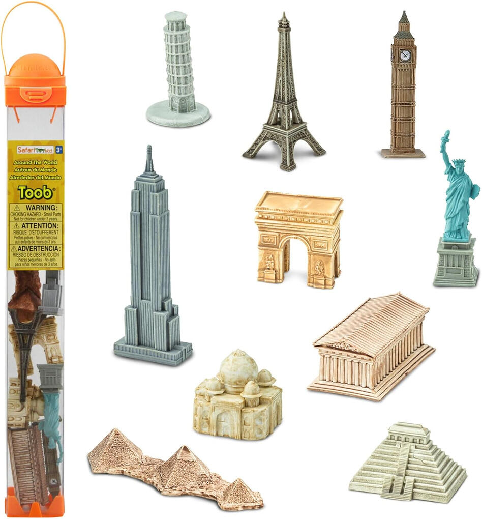 Conjunto de Figuras em Miniatura de Monumentos