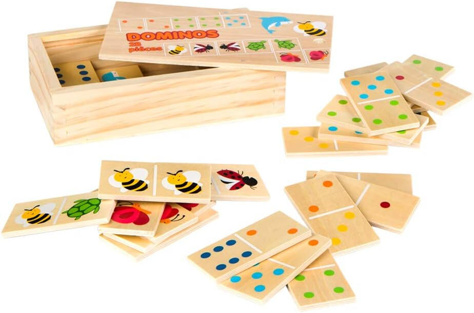 Dominó de Madeira de Animais