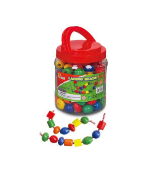 Jogo de Contas de Madeira para Atar