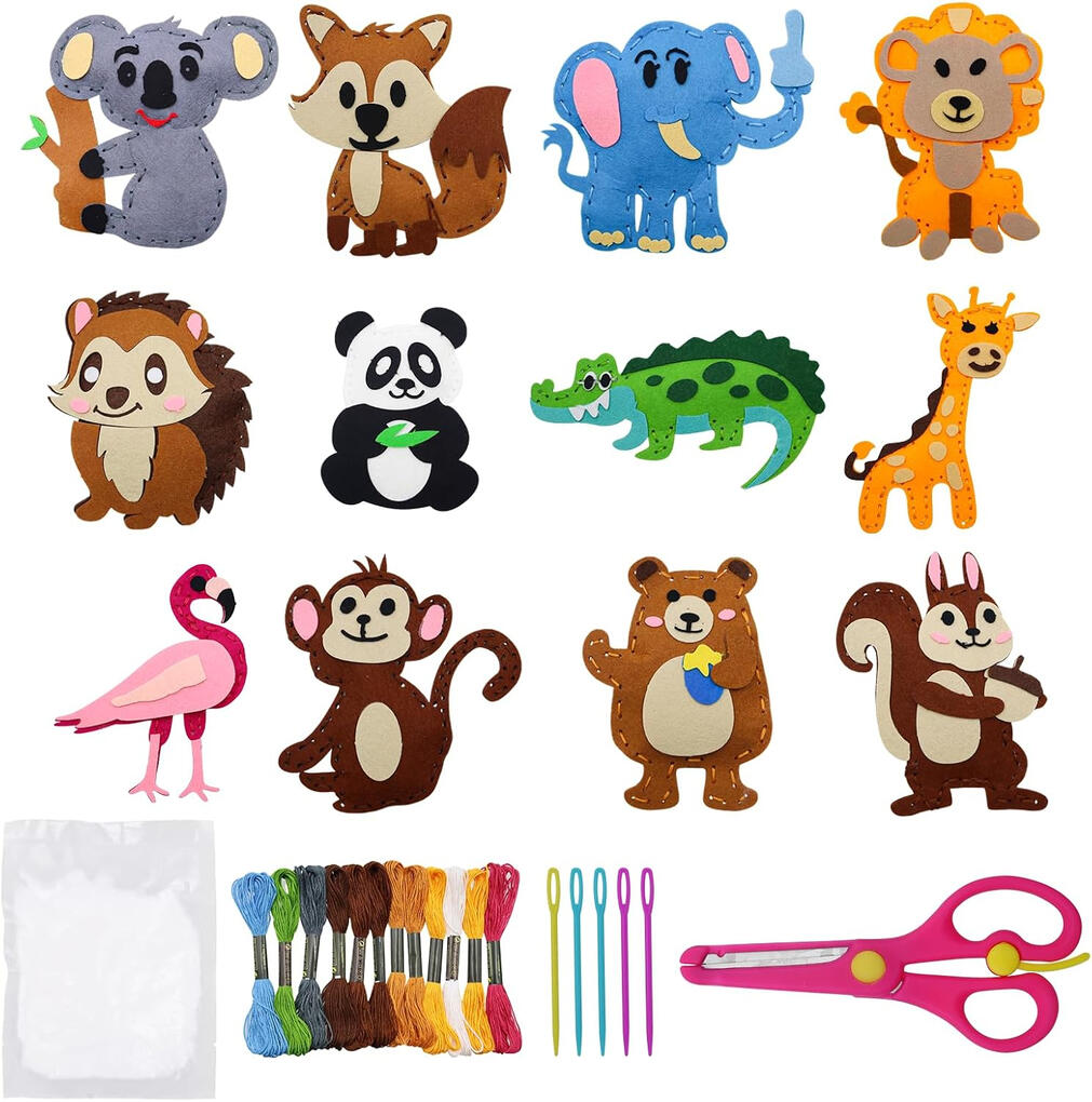 Kit de Costura de Animais da Floresta de Feltro