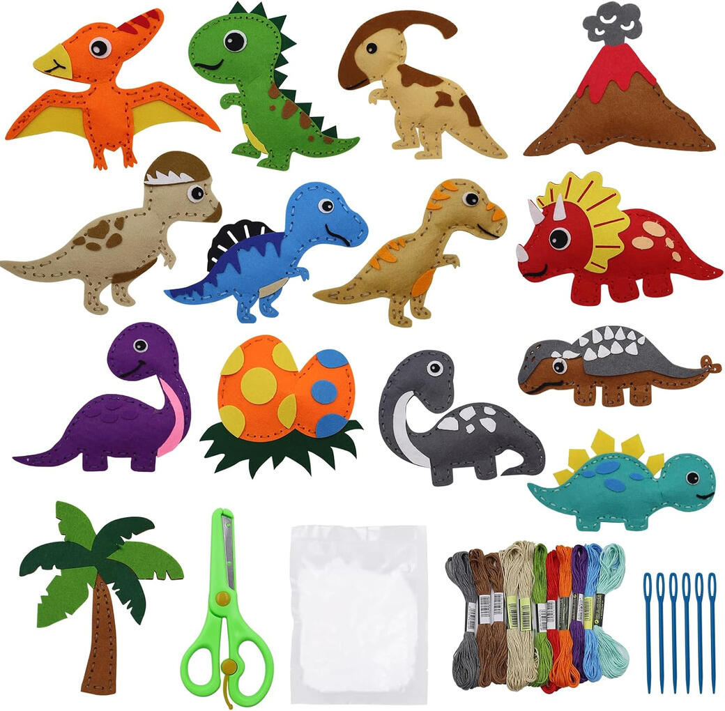 Kit de Costura de Dinossauros de Feltro