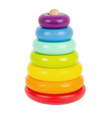 Torre de Argolas Empilháveis de Madeira