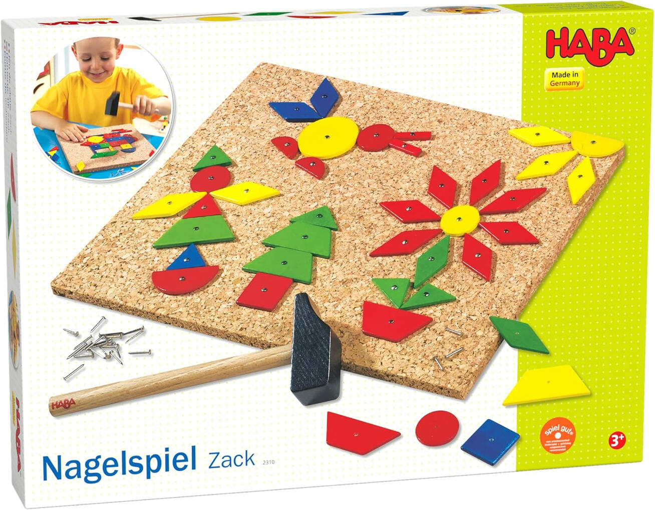 Quadro de Construção com Pregos e Martelo